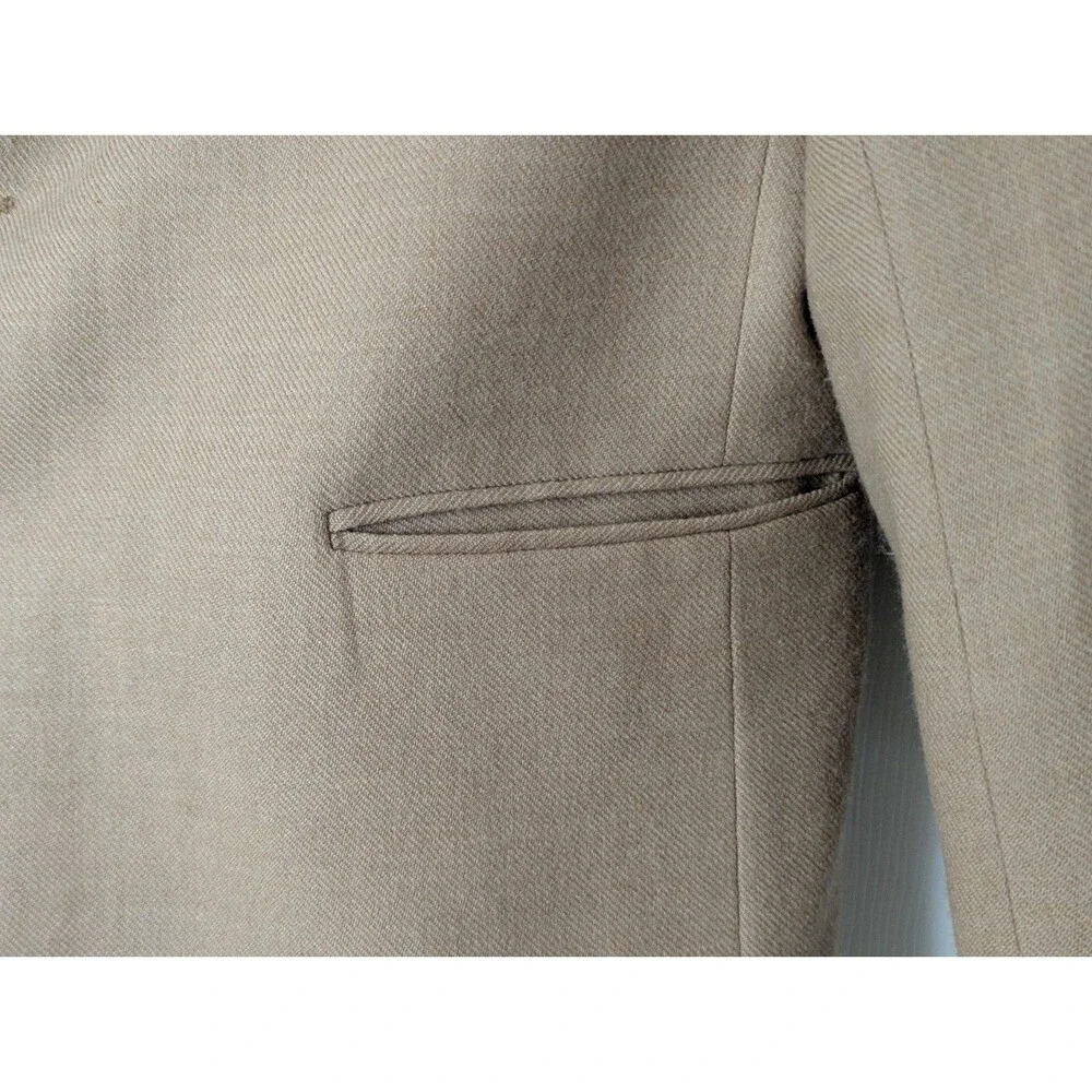 Circle S Western Wool Blazer Jacket 48L Carmel Brown Rodeo Sport Coat Pockets